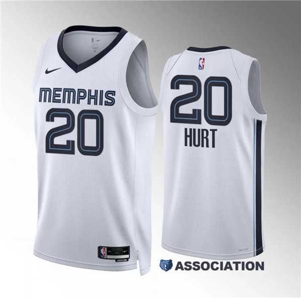 Mens Memphis Grizzlies #20 Matthew Hurt White Association Edition Stitched Jersey Dzhi